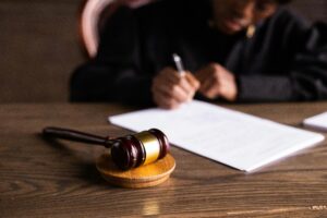 A judge issues a ruling in court.